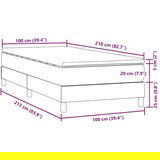 Box spring postelja z vzmetnico temno modra 100x210 cm žamet, (21791502) | Shoptok.si