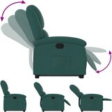  Naslonjač na podizanje od tkanine tamnozeleni | Eponuda.com