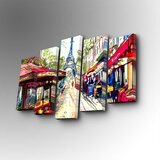 Wallity 5PUC-143 multicolor decorative canvas painting (5 pieces) Cene