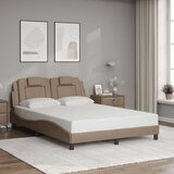 Maison Chic Posteljni okvir - Dvoposteljna postelja - Zakonska postelja z vzglavjem kapučino 120x200 cm umetno usnje-J16214, (21768792) | Shoptok.si