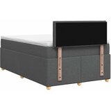  Boxspring krevet s madracem Tamnosiva 120 x 200 cm Tkanina - Tamnosiva 120 x 200 cm Dizajn linija | shoptok.hr