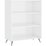 Maison Chic Knjižna omara - Knjižni regal visok sijaj bela 69,5x32,5x90 cm inženirski les, (21724905) Cene