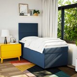  Krevet s oprugama i madracem plavi 100 x 200 cm od tkanine | shoptok.hr