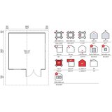 Male kuće Drvena kuća MALAGA B 380 × 380 cm sa šindrom | shoptok.hr