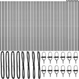  Stupovi ograde 52 kom Sivi Ø32 mm 190 cm Galvanizirani čelik | shoptok.hr