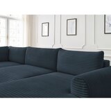 Bobochic Paris Tamno plava sklopiva kutna garnitura od samta (s desnim kutom/u obliku slova "U") Lucien – | shoptok.hr