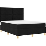  LED Box Spring Krevet s uzglavljem Crna 160 x 200 cm tkanina | shoptok.hr