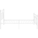  Posteljni okvir bel kovinski 100x200 cm, (20606457) | Shoptok.si