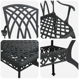  Set od 3 Crna Lijevani Aluminij 150x90x72 cm Izdržljivo | shoptok.hr