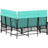  Vrtni set sofe za opuštanje Crna i Tirkizna 164 x 164 x 112 cm | shoptok.hr
