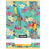 NEBULO spajalica bilježnica s papiga uzorkom, glatka, 20-32 listova, A/5 | shoptok.hr