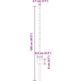 vidaXL Stupovi Ograde 5 kom U-oblik 80 cm Galvanizirani čelik | shoptok.hr