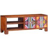 vidaXL TV ormarić Višebojni 110x30x40 puno drvo bagrem | shoptok.hr