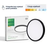 Greentech LED okrogla stropna svetilka (18 W, Ø x V: 225 x 24 mm, Črna) u
