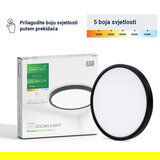 Greentech led plafonjera 18w 3000k-3500k-4000k-5000k-6500k fi22cm 5cct crna ( CNX-18W-BK ) Cene