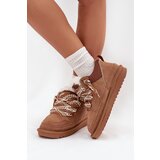 VINCEZA Suede Women's Snow Boots With Fur and Thick Lacing | shoptok.hr