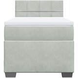 Box spring krevet s madracem svjetlosivi 90x190 cm baršunasti | shoptok.hr