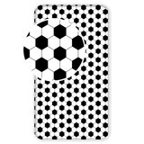 Jerry Fabrics Črno-bela napenjalna enojna bombažna otroška rjuha Football – | Shoptok.si