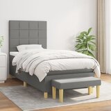  Okvir kreveta s oprugama i madrac tamnosivi 80x200cm od tkanine | Eponuda.com