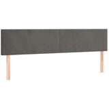 vidaXL Posteljni okvir z vzglavjem temno siv 120x190 cm žamet | Shoptok.si