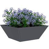  Vrtna saksija Antracit 40 x 40 x 15 cm Čelična vrata | shoptok.hr