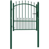  Vrata za ograjo s konicami jeklo 100x100 cm zelena, (20823489) | Shoptok.si