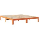  Posteljni okvir brez vzmetnice voščeno rjav 160x200 cm borovina, (22011677) | Shoptok.si