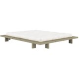 Karup Design Žajbljevo zelena zakonska postelja iz masivnega bora brez vzglavja z letvenim dnom 160x200 cm Japan – | Shoptok.si