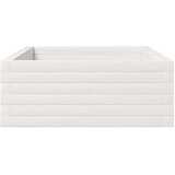  Vrtno cvetlično korito belo 110x60x23 cm trdna borovina | Shoptok.si