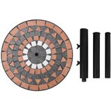  Postolje za suncobran okruglo 12 kg terakota i bijelo | shoptok.hr