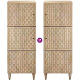vidaXL Visoka komoda 40x33x110 cm od masivnog drva manga | shoptok.hr