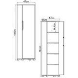 Hanah home Ormar Flora 47, Bijeli | Eponuda.ba