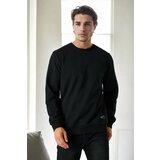 Dewberry 64602 Basic Crew Neck Mens Sweatshirt-BLACK Cijene