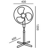  Stojni ventilator VIENTO 45W/230V crni | Eponuda.com