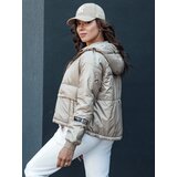 DStreet Women's quilted jacket with hood ARON camel | shoptok.hr