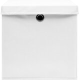  Kutije za pohranu i poklopci 10 kom bijele 32x32x32 cm tkanina | Eponuda.com