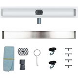 Tuš kanal 2-u-1 sa 360° sifonom Srebrno 70 cm | shoptok.hr