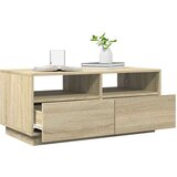 vidaXL Klubska mizica z LED lučkami sonoma hrast 90x49x40 cm | Shoptok.si