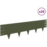  Ograda oko Travnjaka 20 pcs 100 x 25 cm Čelik Maslinastozelena | Eponuda.com