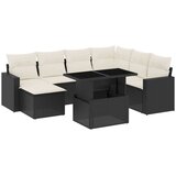  The Living Store Vrtna sedežna garnitura 8-delna z blazinami črn poli ratan - Vrtna Sedežna Garniture, (21446627) | Shoptok.si