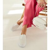 Gemre Women's Silver Slip-On Brogues with Thick Soles Marcie | shoptok.hr