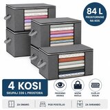  Komplet 4 tekstilnih organizatorjev 84 L – škatle za shranjevanje oblačil, odej in posteljnine s prozornim okencem 60 × 40 × 35 cm Cene