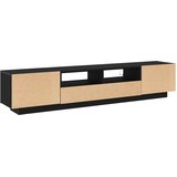 Set TV komoda 2 pcs Crna 200 x 35 x 40 cm Konstruirano drvo | shoptok.hr