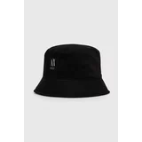 Armani Exchange Bombažni klobuk črna barva