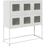  Komoda ružičasta 100,5x39x107 cm hladno valjani čelik Bijela | shoptok.hr