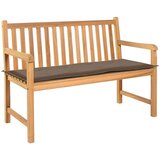  Jastuk za vrtnu klupu smeđesivi 120 x 50 x 3 cm tkanina Oxford | shoptok.hr