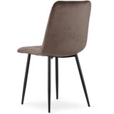 Lava stolica - tamnosmeđi baršun / crne noge x 3 | shoptok.hr