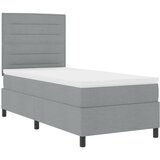 Krevet s opruga kutije Svjetlosiva 100 x 200 cm tkanina | Shoptok.si
