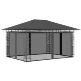 vidaXL Paviljon z mrežo proti komarjem 4x3x2,73 m antraciten 180 g/m² Cene