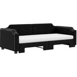  Dnevni krevet na razvlačenje s madracima crni 90x200 cm tkanina | shoptok.hr